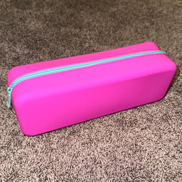 Bags Neon Pink Silicone Zipper Pouch Poshmark